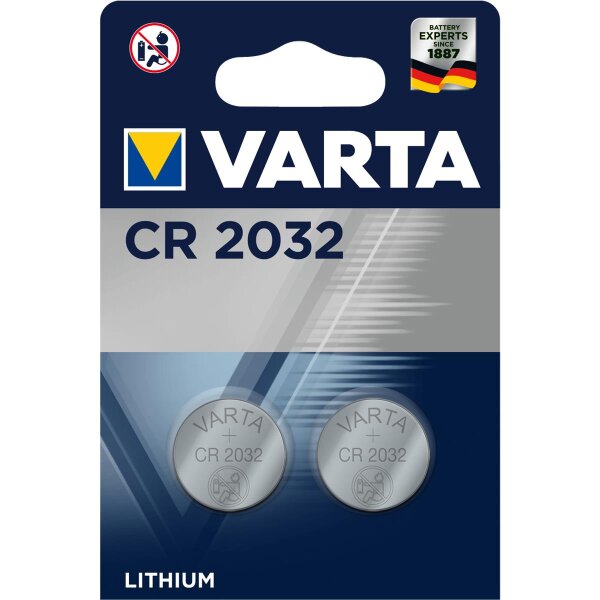 "VARTA Knopfzelle CR2032 Lithium 3V (2-Pack)"